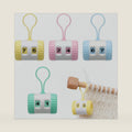 Tallew 4 Pcs Plastic Row Counter for Knitting Pastel Color