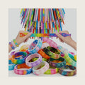 120PCS Pop Bracelet Bubble Fidget Sensory Toys for Party Favors, Pop Keychain Bulk for Classroom Prizes, Easter Egg Basket Stuffers Christmas Valentine Gifts for Kids Students