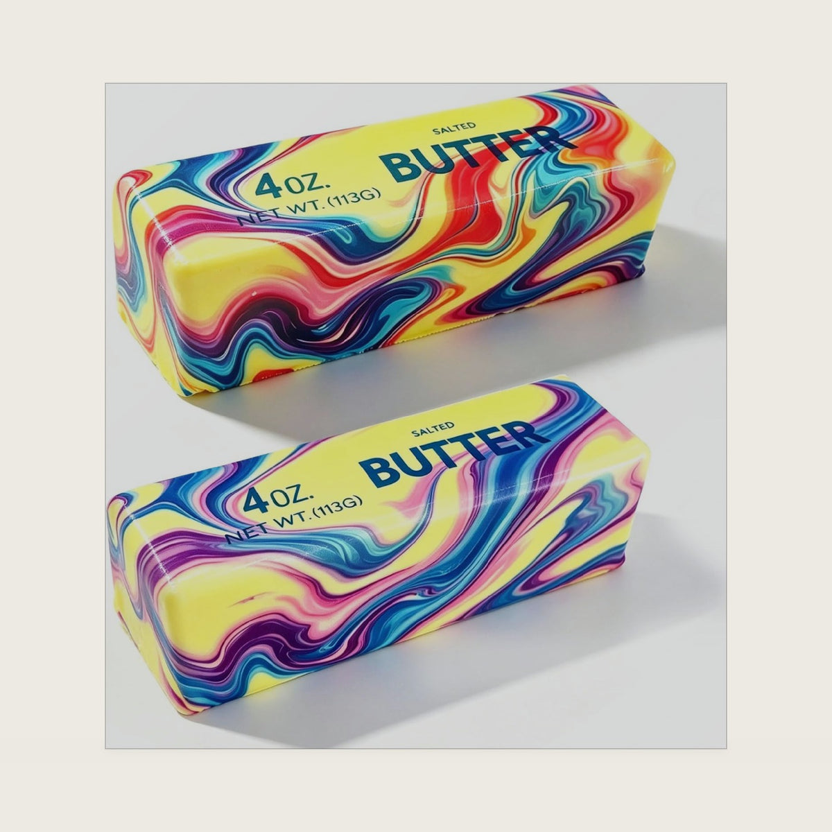 2 Packs Slow Rising Butter Squishy, Squishies Butter Squeeze Toys Pack Sensory Stress Relief Soft & Stretchy Fidget Toy for Party Favors Squishy Butter