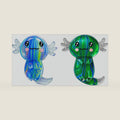 2 Packs Axolotl Squishy Stress Relief Toy, Glitter Stretchy Axolotls Stress Soft Squeeze Sensory Fidget Toys for Kids Adults, Cute Axolotls Squishies Party Favors Classroom