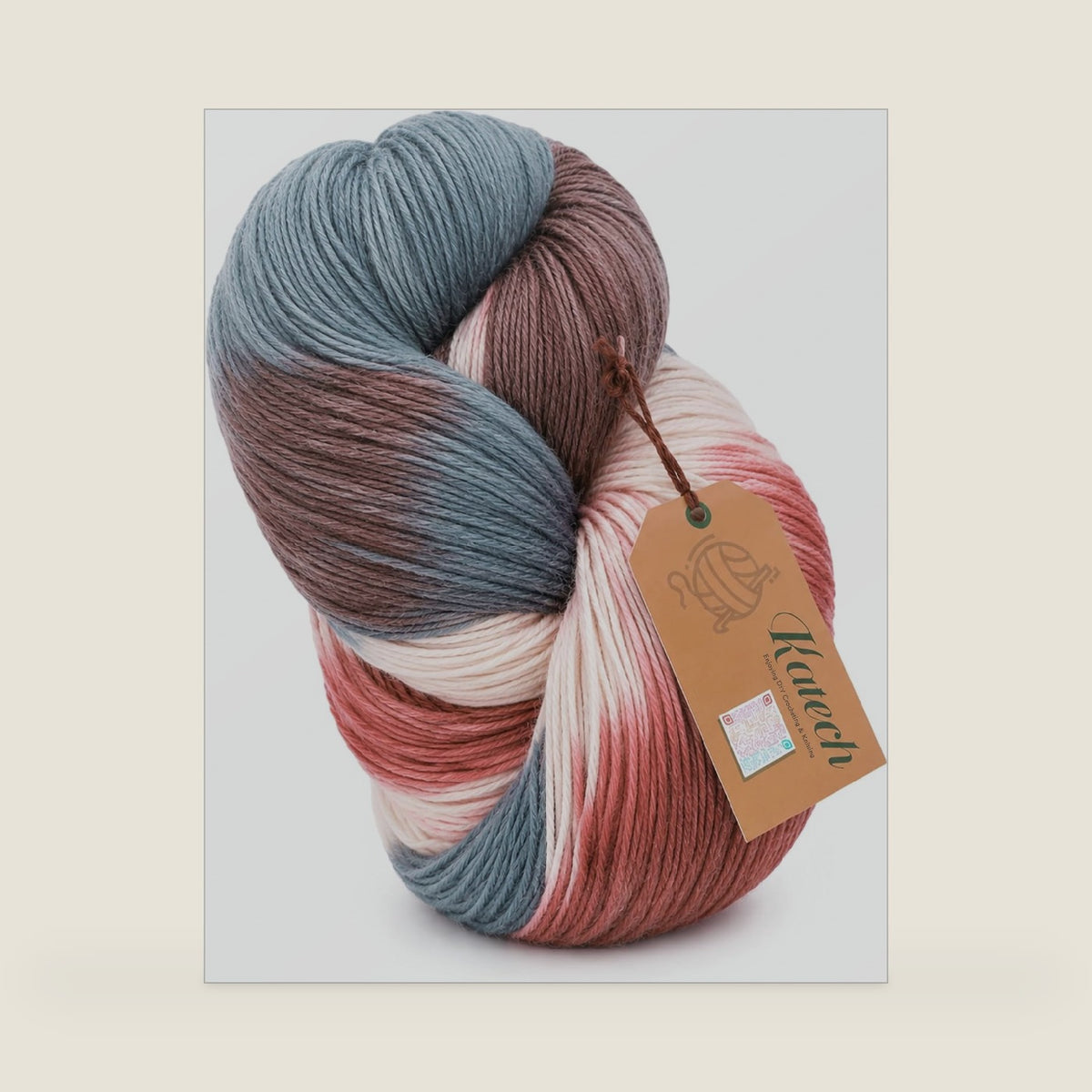 Katech Variegated Wool Yarn for Crocheting, Cashmere Sock Yarn-3 DK Weight