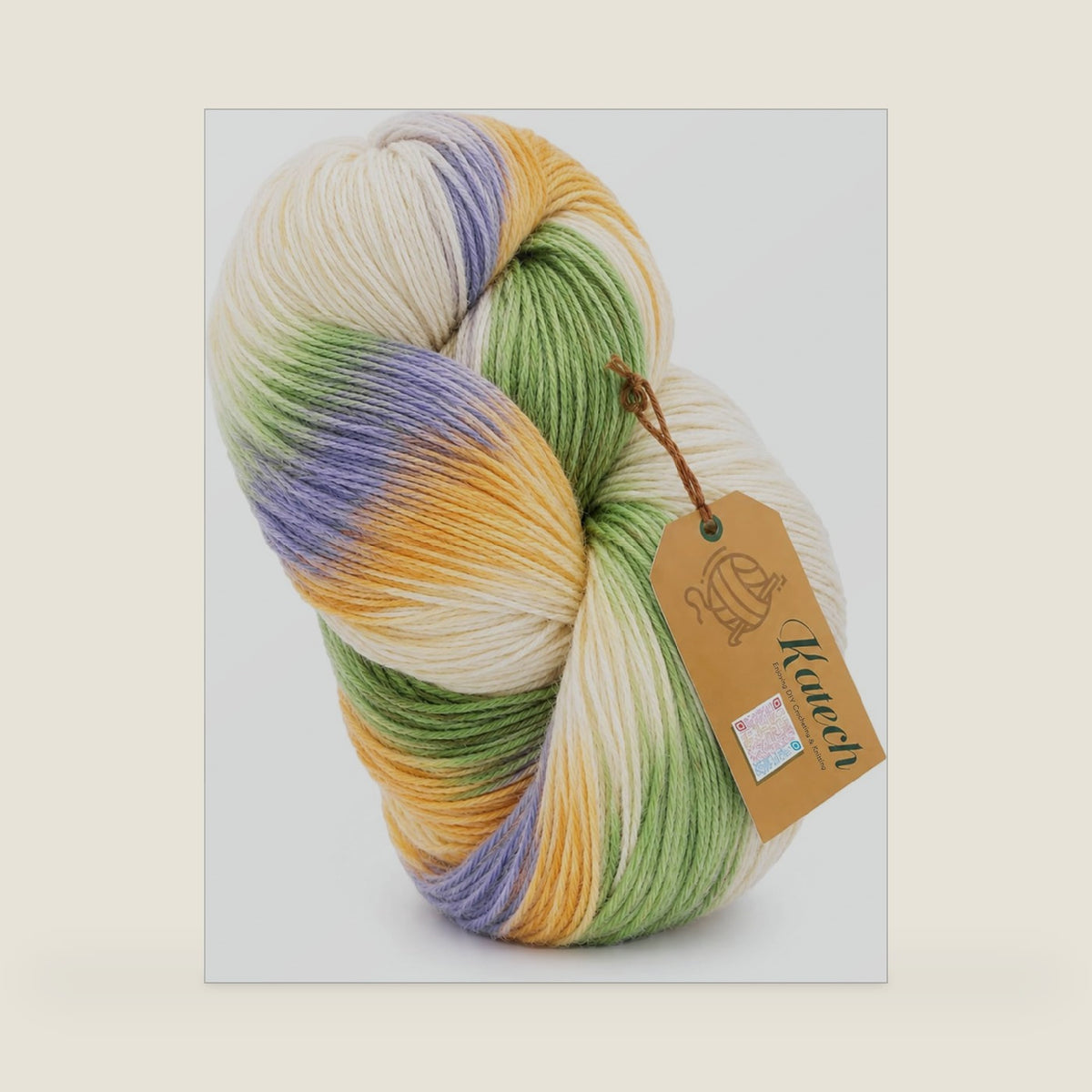 Katech Variegated Wool Yarn for Crocheting, Cashmere Sock Yarn-3 DK Weight