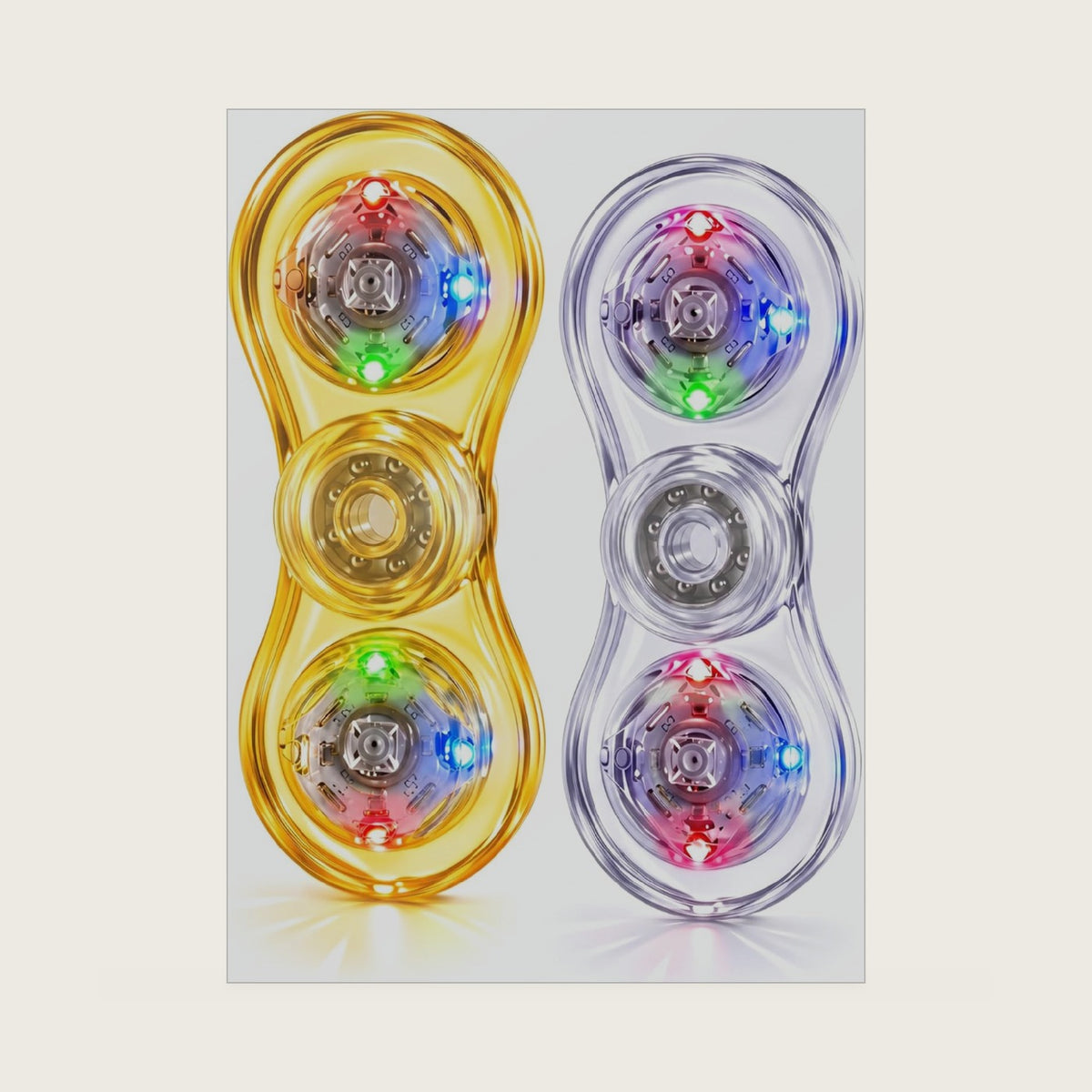 LED Fidget Spinner 2 Pack, Light Up Sensory Fidget Toys for Kids