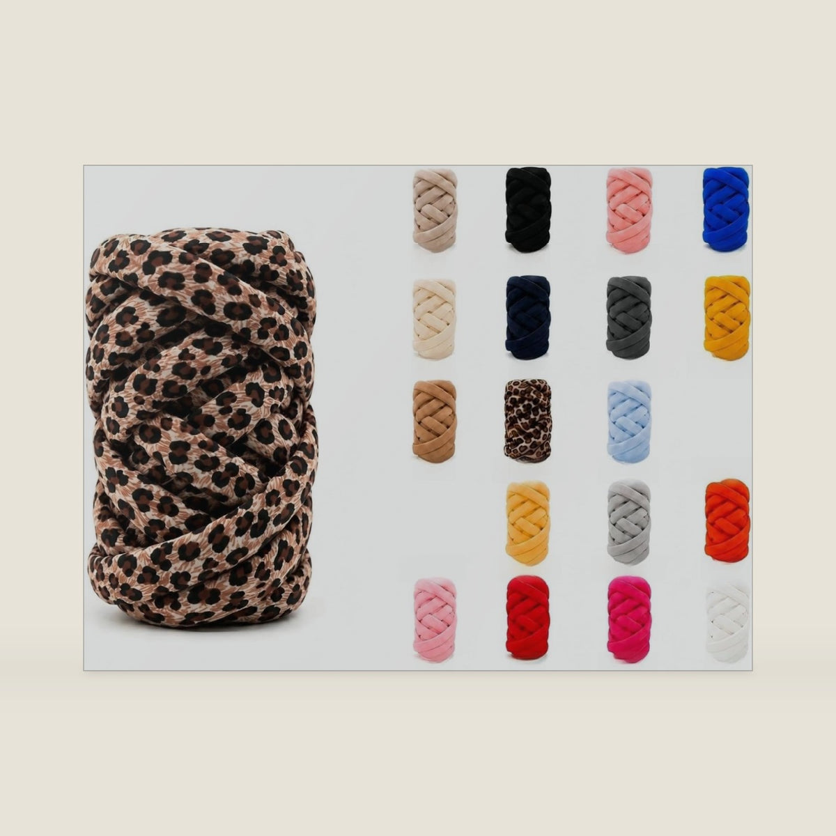 Chunky Velvet Tube Yarn for Hand Knitting, 0.66 lb