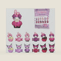 Blind Box My Melody&Kuromi Mini Figures Sweetheart's Secret Promise Series Mystery Bean for Car Accessories Decorations Home Decor Birthday Gifts, Random One Figure