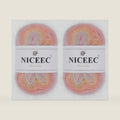 NICEEC 2 Skeins Fancy Mohair Blend Yarn 3.53oz/438yds - Vibrant Flowers