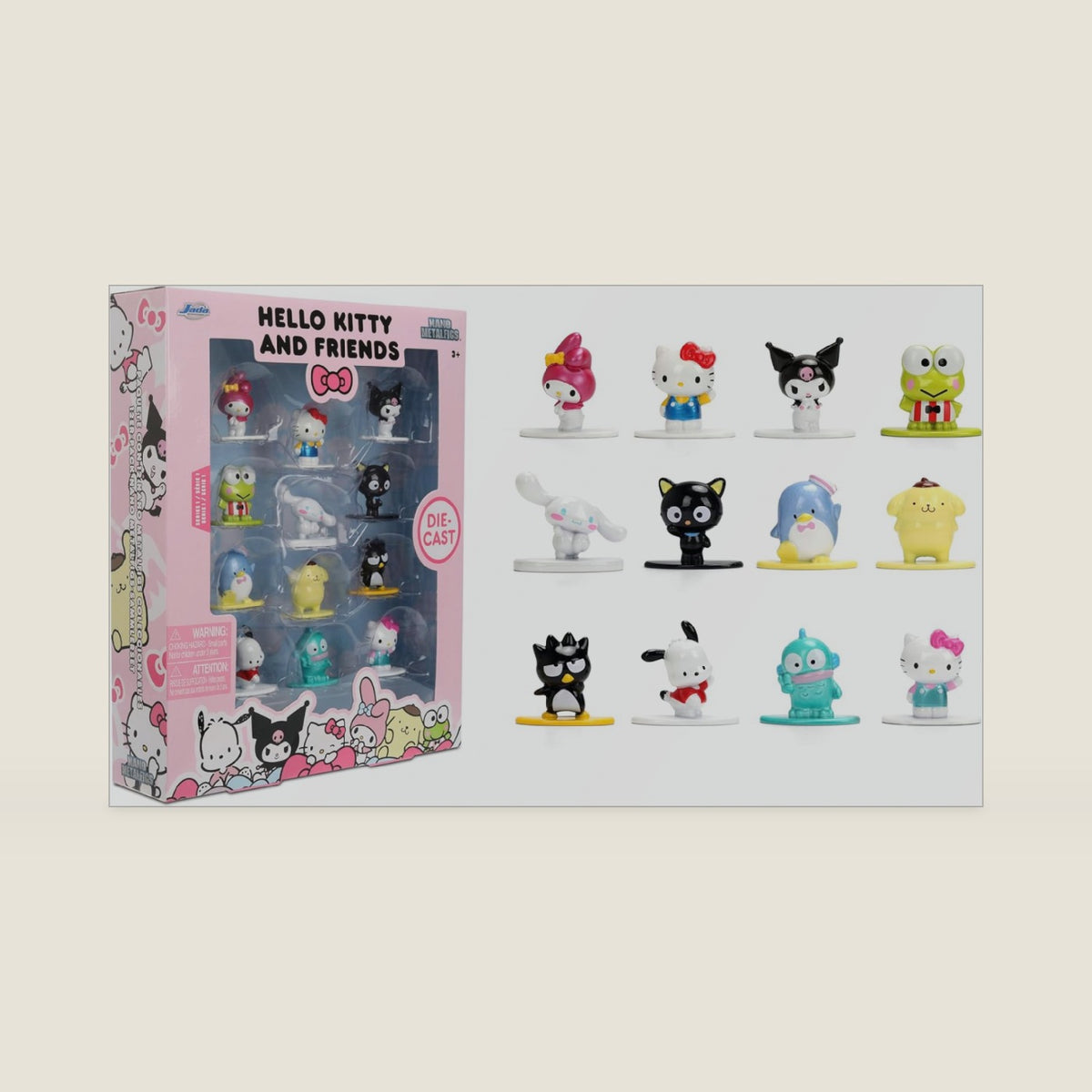 Jada Nano Metalfigs 12-Pack – Die-Cast Mini Figures Set, Series 1 Includes , My Melody, Kuromi & More Toys
