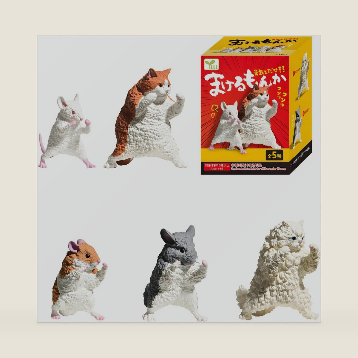Animal Boxing Series Blind Box - Mouse & Cat Random Figure (1 Pack)