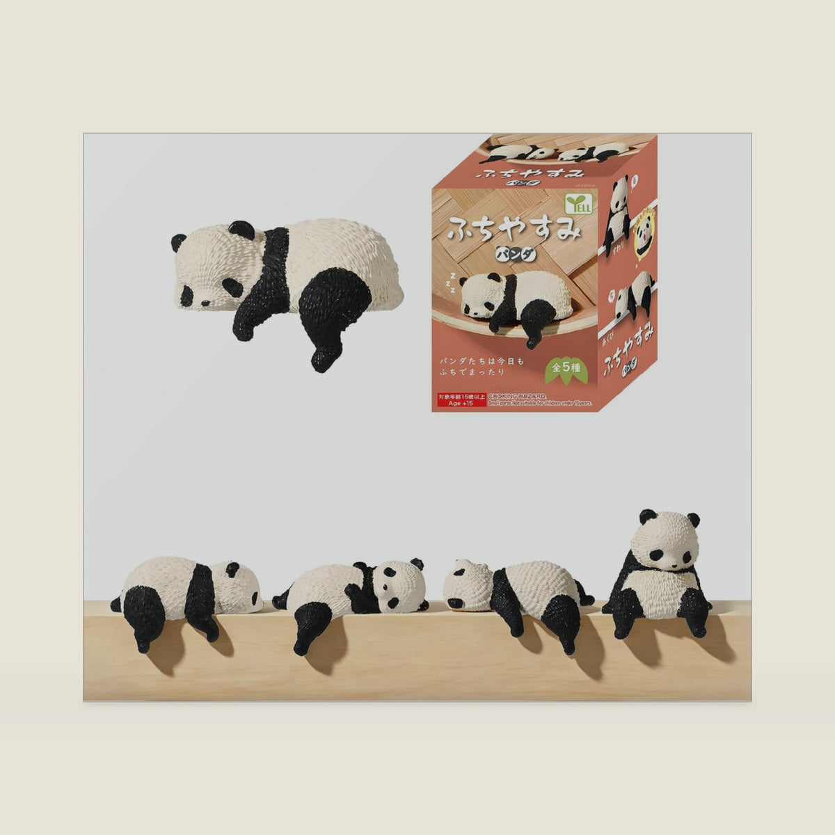 Edge-Resting Panda Series Blind Box - Random Panda Figure (1 Pack)