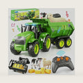 Funwee RC Farm Tractor Toy Playset with Loader, Trailer & Animals
