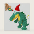 IOKHEIRA Christmas Dog Toys, Plush Squeaky Crocodile, Dog Christmas Toy