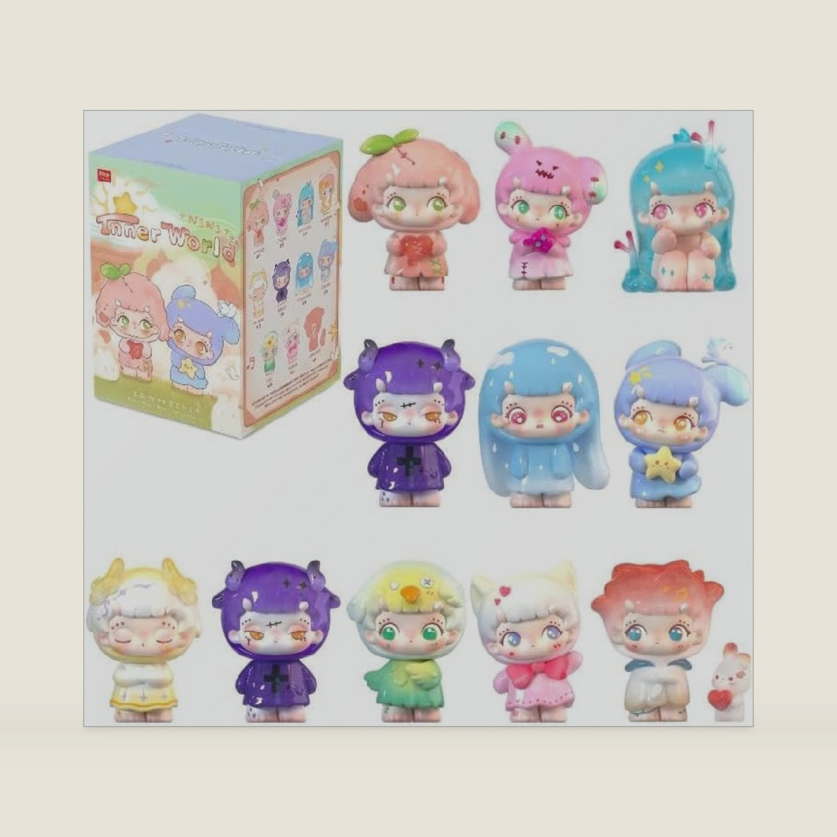 WIWI Inner World Series Blind Box Figures Cute Anime Figurine Collectible Model Toys Desk Decor Gift for Birthday Gift, Random 1Pc