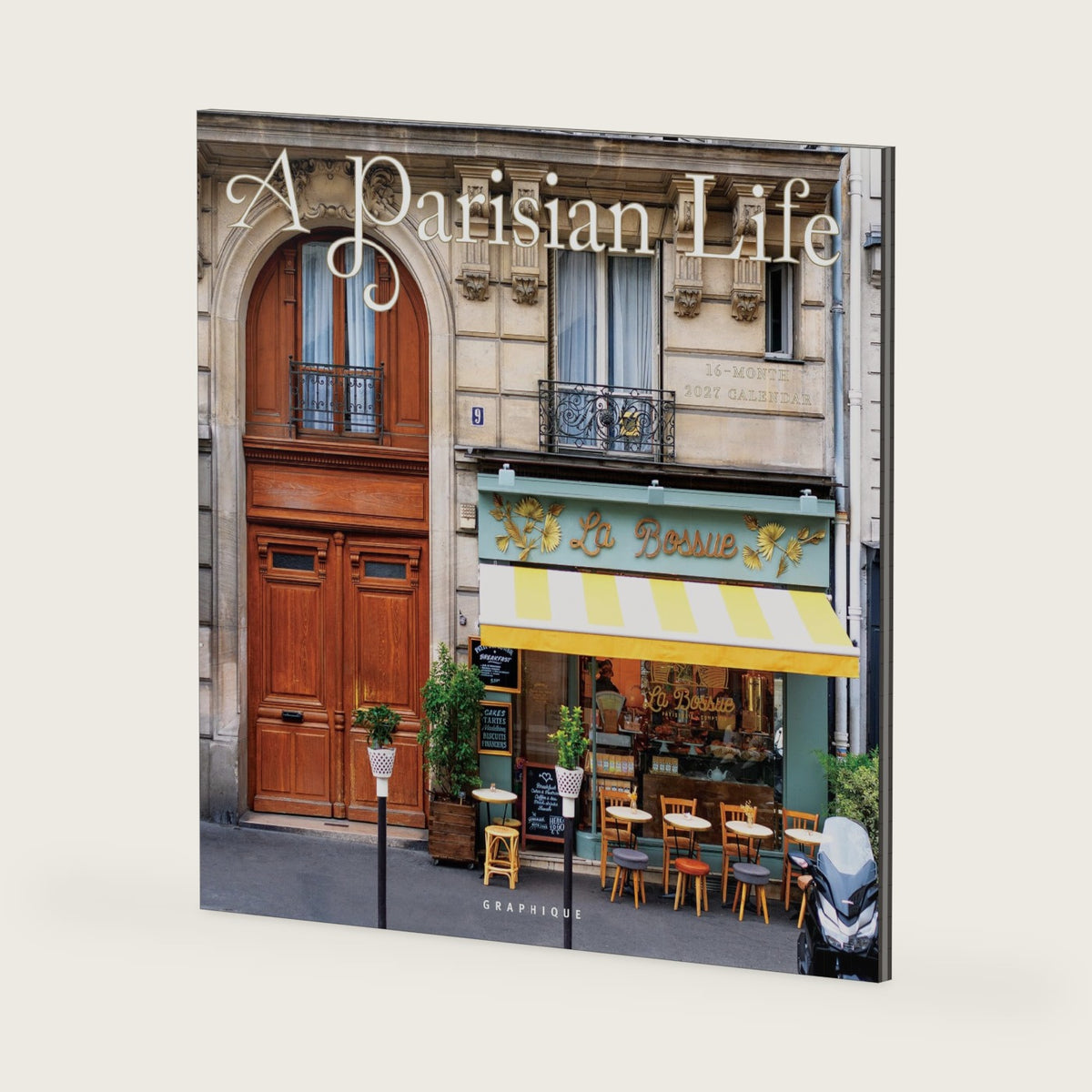 Graphique A Parisian Life 2027 Wall Calendar | 12” x 12” | Thick Paper | Home & Office Organizer | Large Monthly Grid | 3 Languages & Marked Holidays | 4 Month Preview Page for 2028