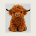 Highland Cow Stuffed Animal,10.5 inches Realistic Cow Plush Toy,Animal Cattle Plush Farm Toy,Farm Plushie for Christmas, Birthday Gift for Boys, Girls, Kids and Grandchildren