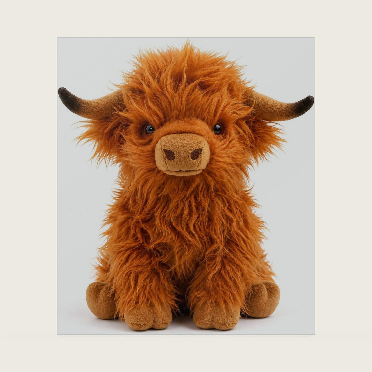 Highland Cow Stuffed Animal,10.5 inches Realistic Cow Plush Toy,Animal Cattle Plush Farm Toy,Farm Plushie for Christmas, Birthday Gift for Boys, Girls, Kids and Grandchildren