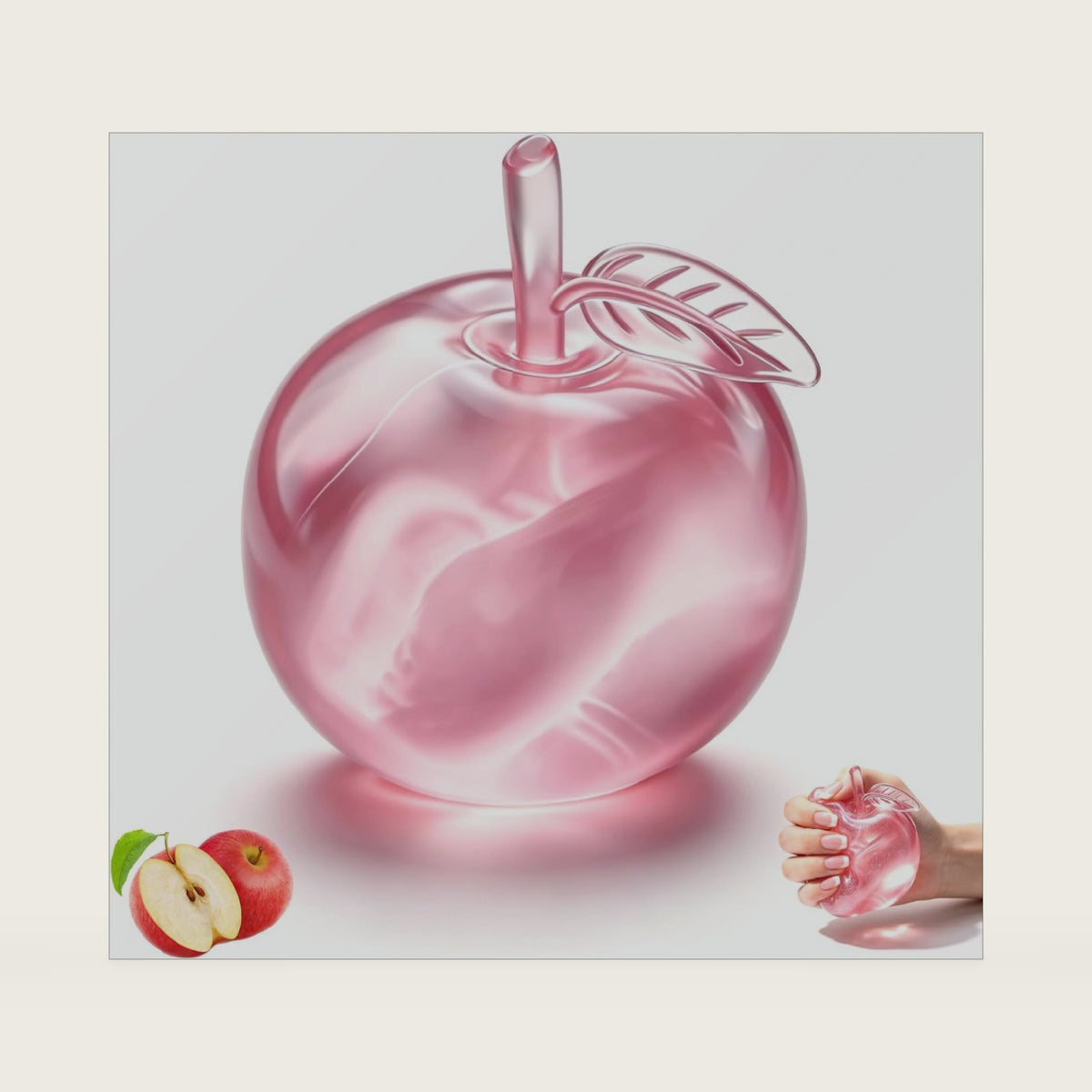 Apple Squishy, Slow Rising Stress Relief,Stress Relief Toy(Pink)