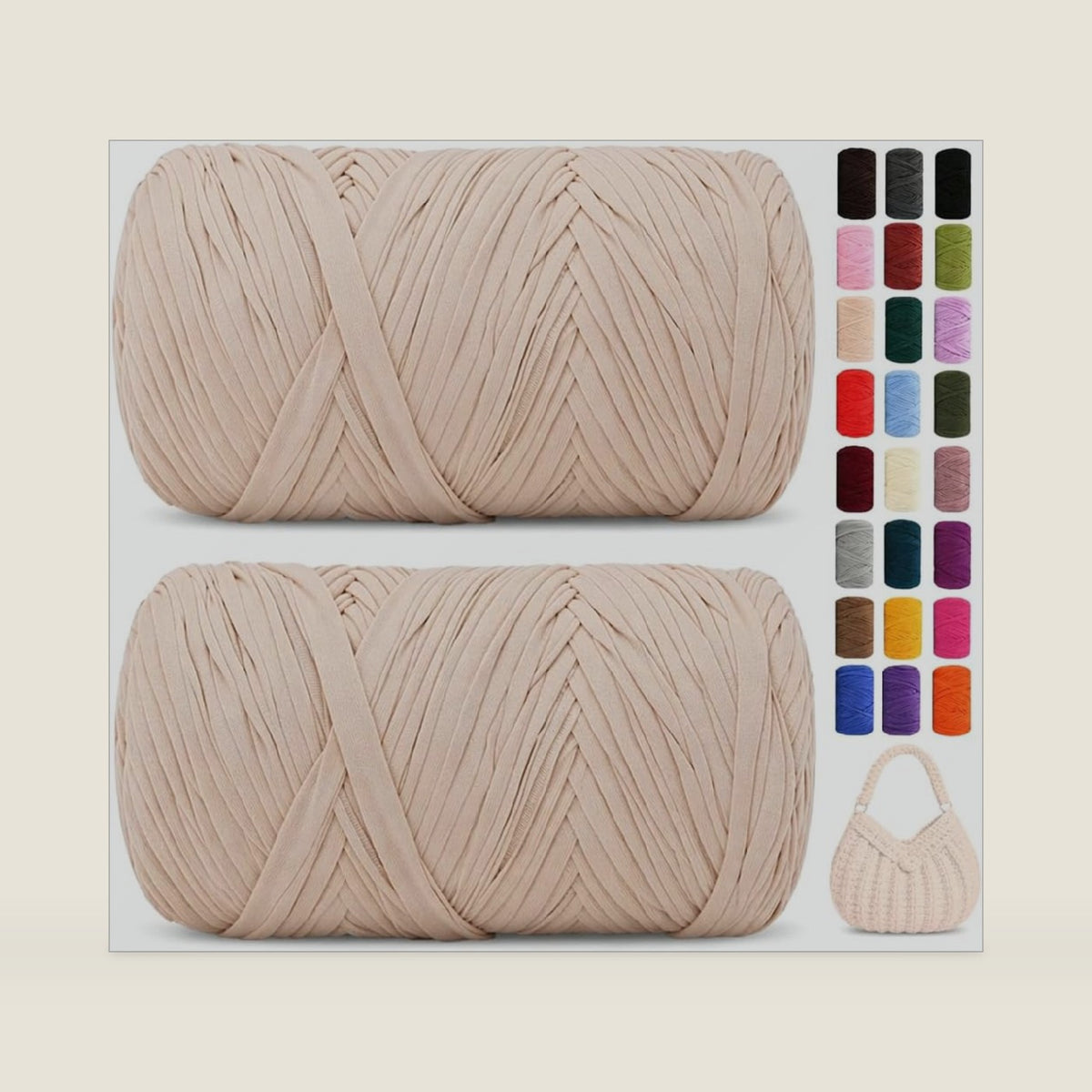 Tshirt Yarn for Crochet, 560g Elastic T Shirt Yarn for Crocheting,110m/Roll