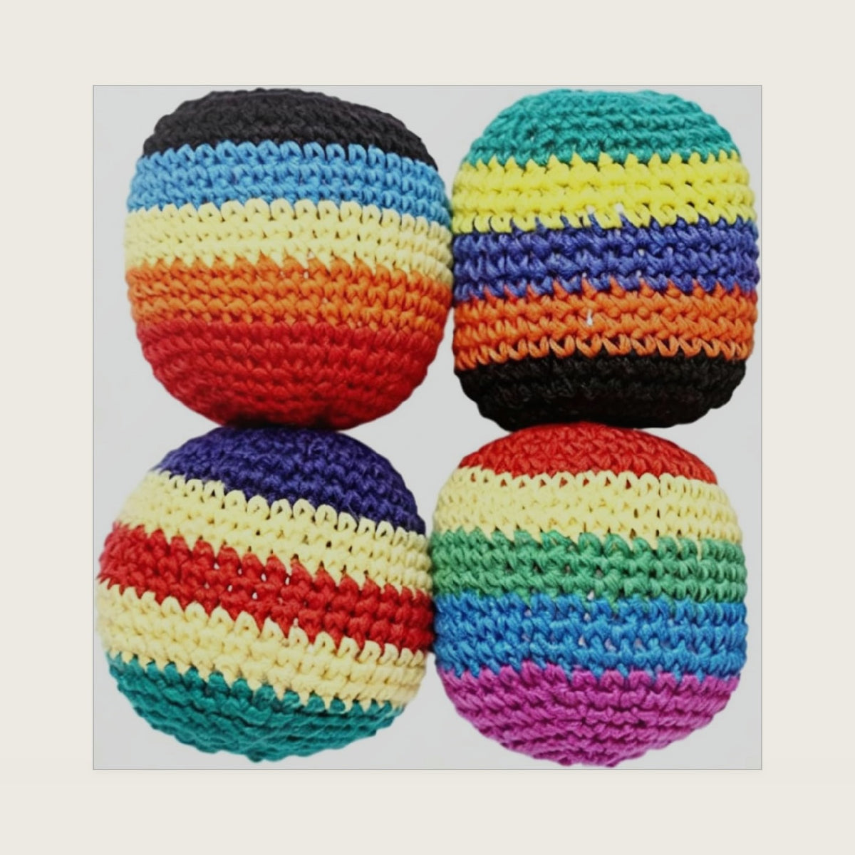 6/12/24-Piece Knitted Ball Set, Durable Hand-Knitted Bean Bags, Outdoor Game Bean Bags ，Suitable for Family Outdoor Activities, Stress Relief Fidget ballsParty Gifts