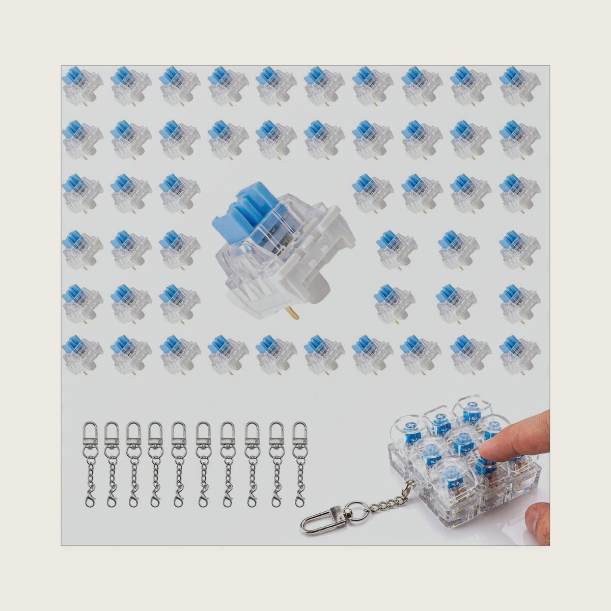 50PCS Keyboard Clickers for 3D Prints, Clicky Mechanical Keyboard Switches