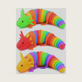 3 PCS Fidget Slug, 3D Articulated Stretch Salamander Stress Reliever, Sensory Stress Relief for Adults, Pressure Relieving and Anti-Anxiety Office Desk Toy(A)