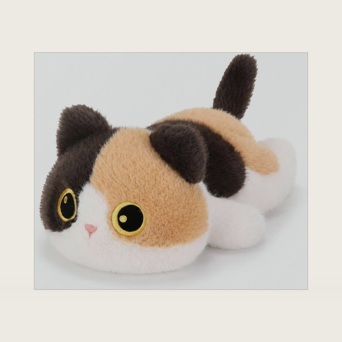Calico Cat Stuffed Animal Cute Cat Plush Toy Gift for Kids & Adults 9.8"
