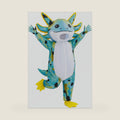 Inflatable Axolotl Costume for Adults Funny Blow Up Party Suit