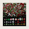 ZHIYUXI 1150PCS Christmas Glass Beads Red and White Beads Jewelry Making
