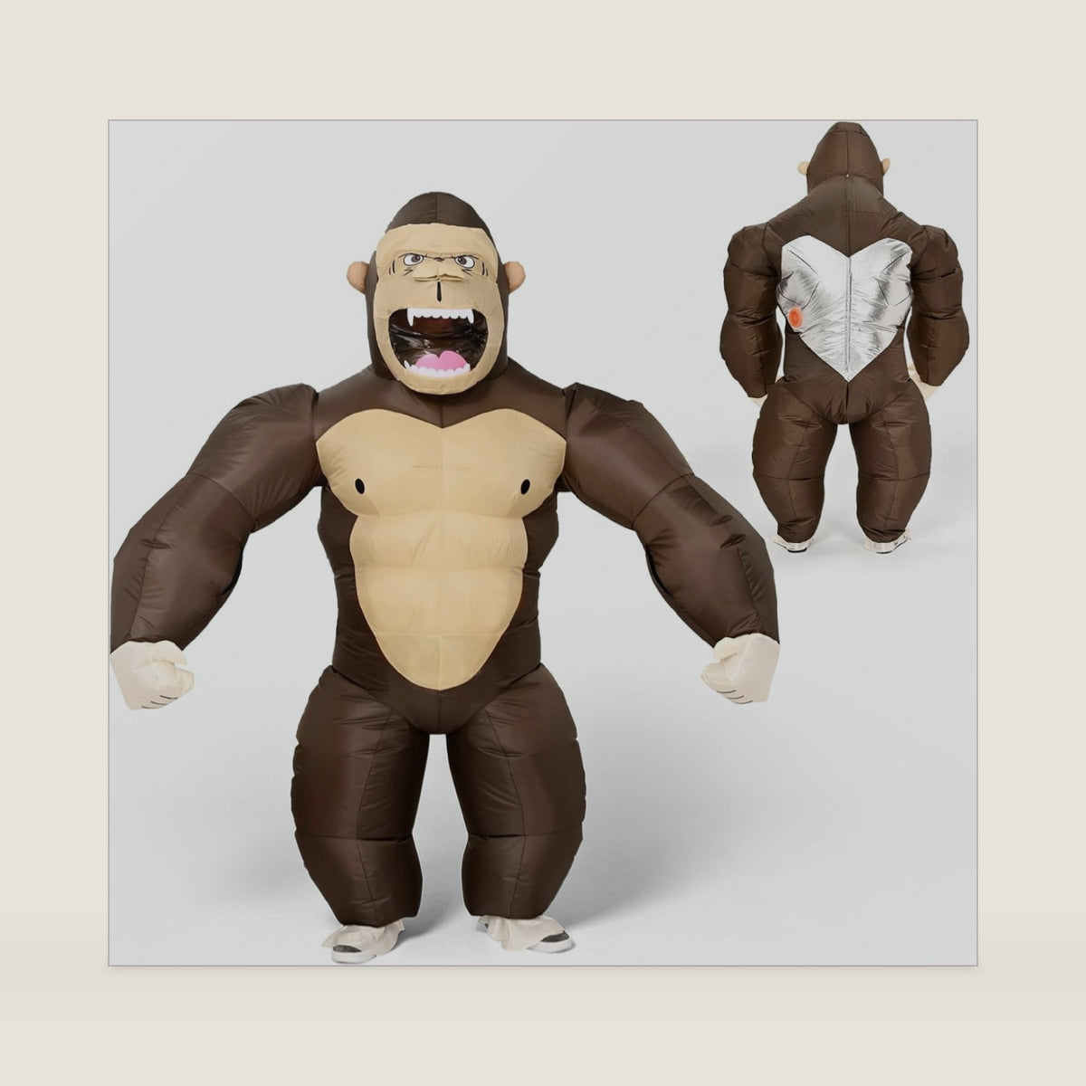 Inflatable Gorilla Costume Adult, Blow Up Gorilla Costume for Halloween
