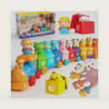 Montessori Toys Farm Train Set, Toddler Toys for 1 2 3 Year Old Boys Girls