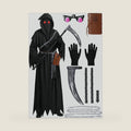 Grim Reaper Costume Adult,7 PCS Scary Halloween Costumes for Men