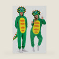 Adult Dinosaur Onesie Costume - 3D Hooded Animal One-Piece Pajama for Halloween Men Women