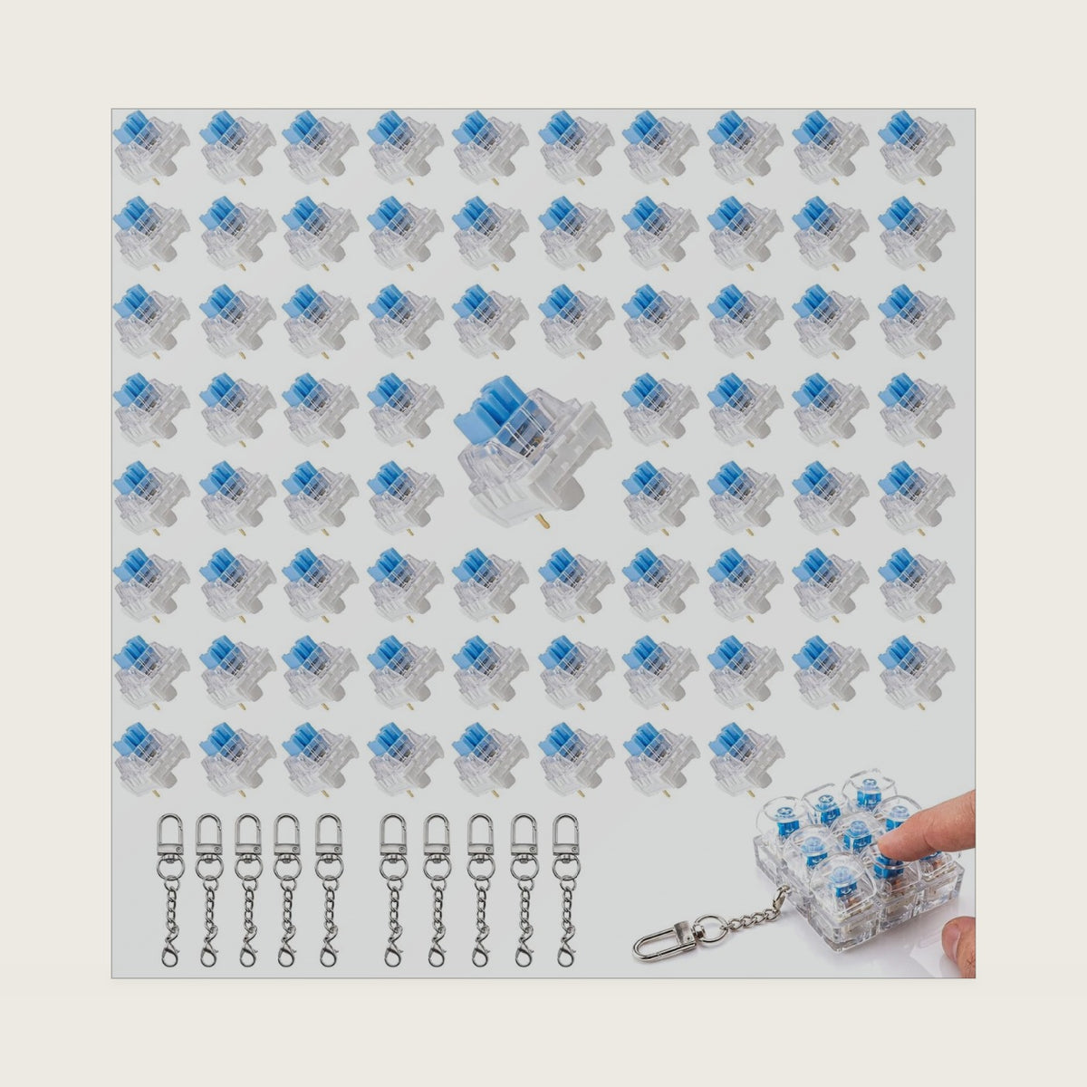 75PCS Keyboard Clickers for 3D Prints, Clicky Mechanical Keyboard Switches
