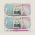 2 Pack T Shirt Yarn for Crocheting, 400g/130Yds Tshirt Yarn for Crochet Kit