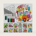 24Pcs Fall Thanksgiving Crafts for Kids Autumn DIY Coloring Puzzle Art Kit