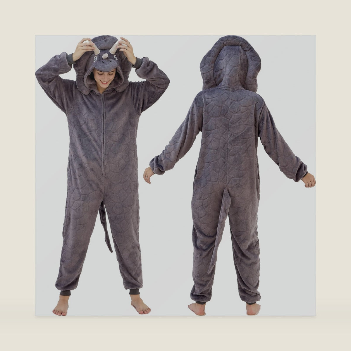 Unisex Flannel Adult Onesie Pajamas Halloween Cosplay Costume