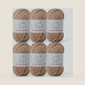 6 Pack of Skinny Chenille Yarn for Crocheting, Amigurumi Yarn&Baby Yarn for Crocheting Soft,10.58oz/656yds Fluffy Fingering Weight Velvet Yarn for DIY Crafts&Baby Blankets.(6 Light Coffee)