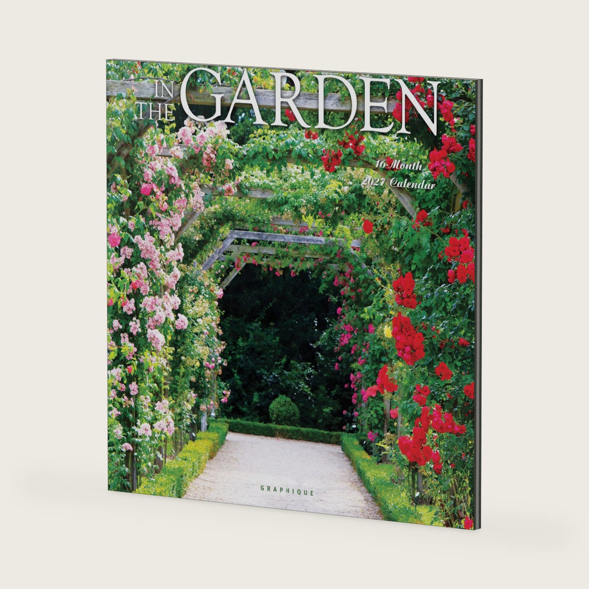 Graphique In the Garden 2027 Wall Calendar | 12” x 12” | Thick Paper | Home & Office Organizer | Large Monthly Grid | 3 Languages & Marked Holidays | 4 Month Preview Page for 2028