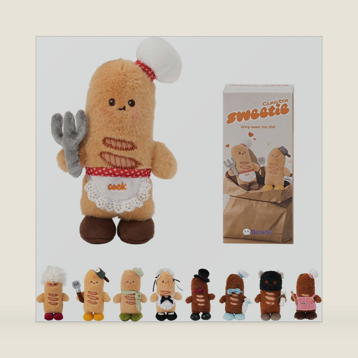 Sweetie Curator Baguette Plush Blind Box Single Random Box