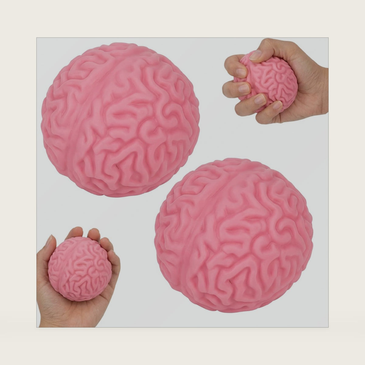 2 PCS Brain Squishy Stress Relief Tool, Squishy Brain Fidget Sensory Tools for People, Brain Stress Balls with Textured Surface for Anxiety Relief and Focus Improvement