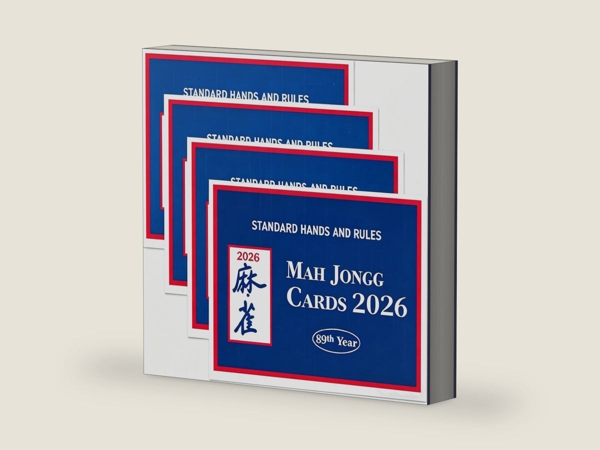 4 Pcs Mah Jong Cards 2026 Office Revision Standard Print American Mah Jong Card (Blue)