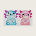 2 Pcs Glitter Axolotl Squishy Toy(Pink+Blue)