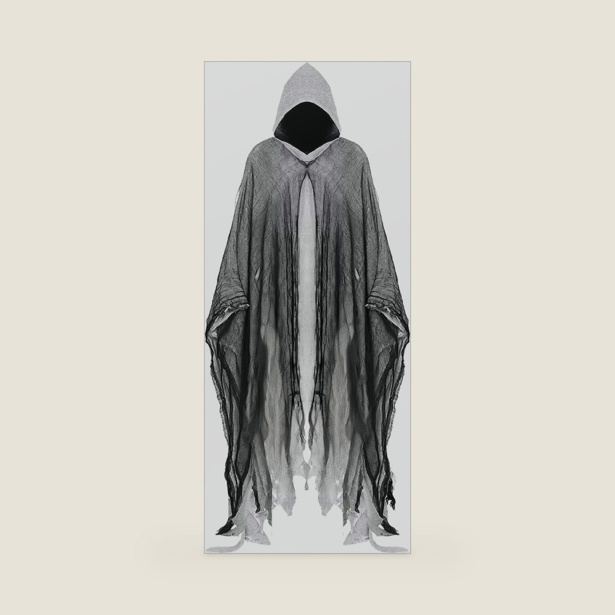 Grim Reaper Hooded Cloak for Men Women Halloween Costumes Cosplay Props