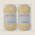 2 Pack of 100% Cotton Yarn for Crocheting,Baby Yarn for Crocheting Soft,5 Ply Milk Cotton Yarn,#2 Sport Weight Cotton Yarn,7.05oz/524.9yds Amigurumi Yarn for Puzzle,Clothes&DIY Crafts.(2 Light Yellow)