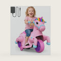 12V Electric Unicorn Ride-On Horse for Ages 3+, Gift Toy for Kids, Pink