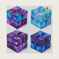 JOYIN 4PCS Infinity Cube, Cosmic Hand Held Magic Sensory Cube Toys for Adults and Girls Boys, Finger Toys for Stress and Anxiety Relief,Birthday Gifts, Office Desk Decompression Toy