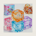 4 Pack Stress Cube Fidget Toys, Ice Cubes Squishies for Adults