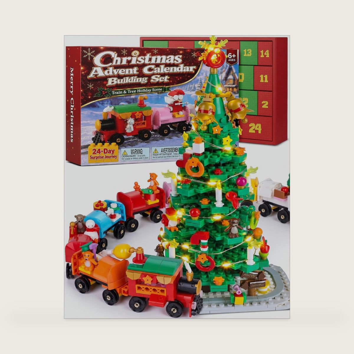 Christmas Tree and Train Advent Calendar 2026 for Kids Teens Adults