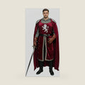 Adult Men’s Medieval Knight Costume, Tunic & Cape Ren Faire Cosplay