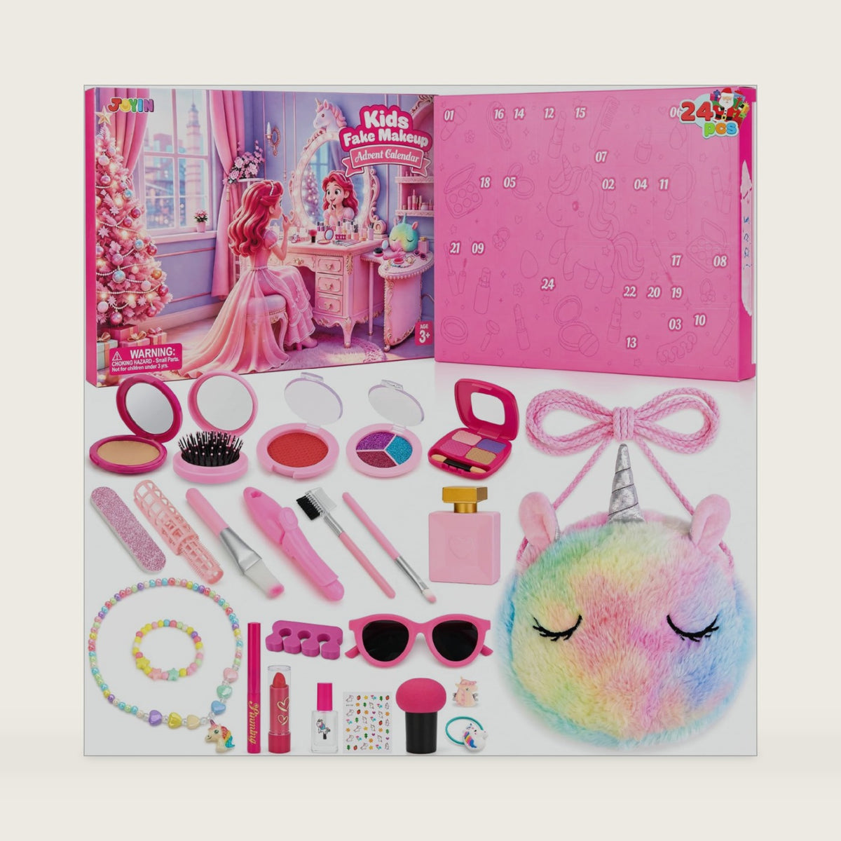 JOYIN Advent Calendar 2026 Christmas Fake Makeup Set Unicorn Themed