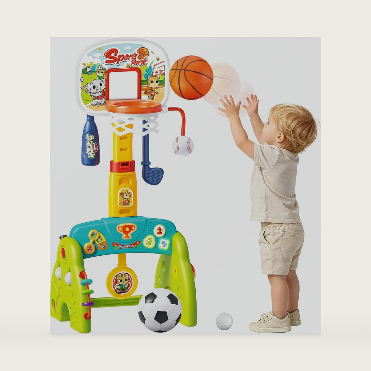 Toddler Basketball Hoop, Adjustable Kids Basketball Hoop for Indoor Outdoor